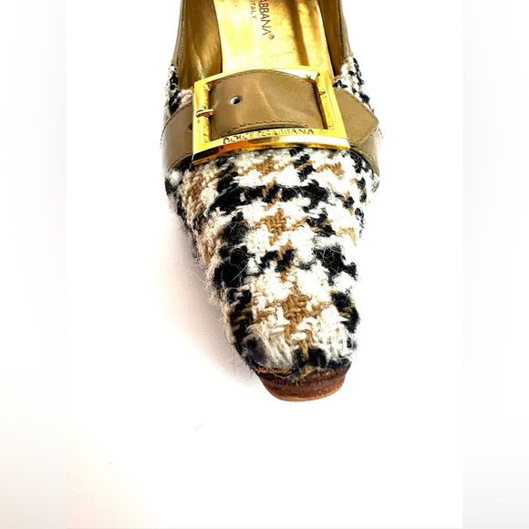 Dolce & Gabbana Houndstooth Heels - Made in Italy 37 - Picture 3 of 12